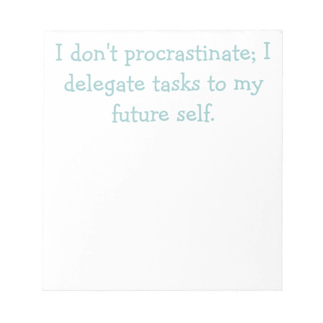 Bloco De Notas Procrastinação (Frente)