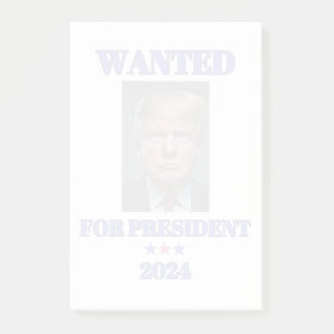 Bloco De Notas Procurado pelo Presidente 2024 Donald Trump