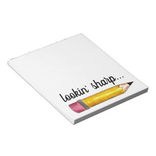 Bloco De Notas Procurando o Escrevendo Sharp Yellow #2 Pencil Sch