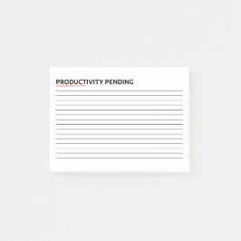 Bloco De Notas Produtividade Pendente | Presente Divertido de Hum