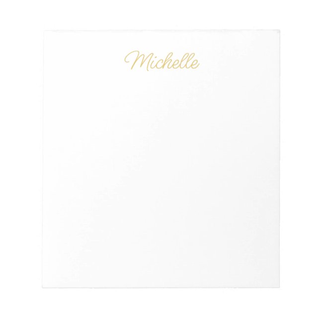 Bloco De Notas Professional Classical Minimalist Plain Own Name (Frente)