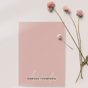 Bloco De Notas Professional Elegant Modern Personalizado Com Nome