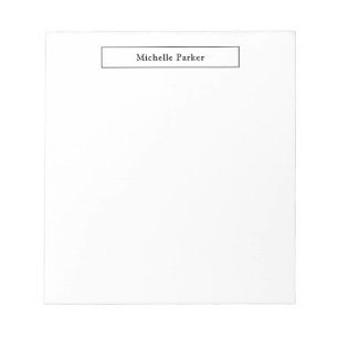 Bloco De Notas Professional Plain Minimalist Modern Black White