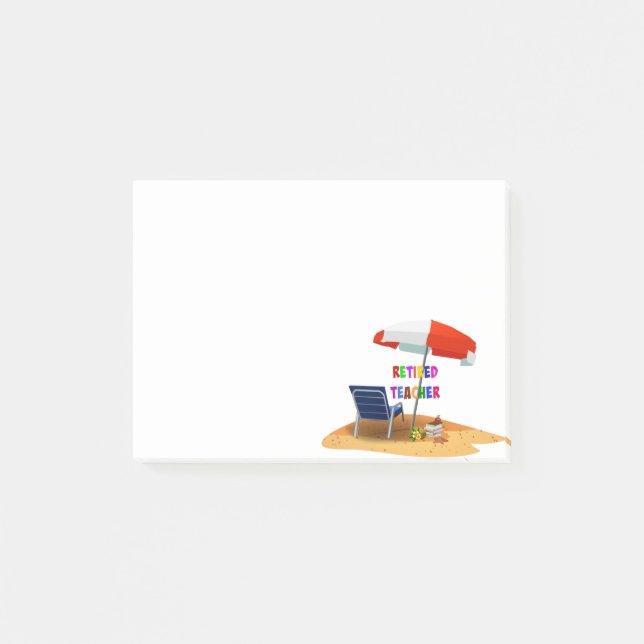 Bloco De Notas Professor aposentado, cena de praia (Frente)