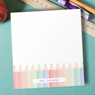 Bloco De Notas Professor Bastante Personalizado Arco-Íris