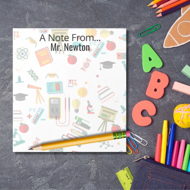 Bloco De Notas Professor de Ciência — Livros personalizados de ma (Unique all-over science teacher design)