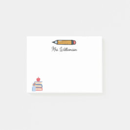 Bloco De Notas Professor de Crayon em Cute Personalizado de Volta
