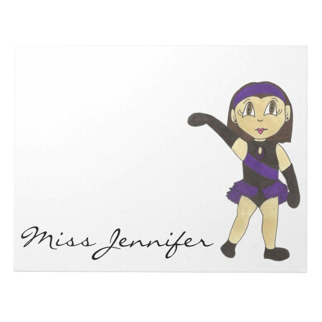 Bloco De Notas Professor de dança personalizado coreógrafo Jazz G (Frente)