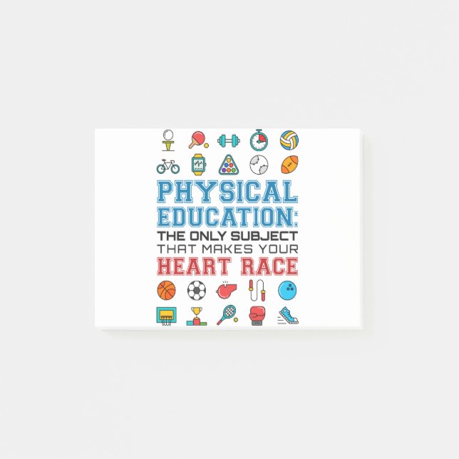 Bloco De Notas Professor de educação física Phys Ed Gym Coach Hea (Frente)