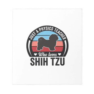 Bloco De Notas Professor de Física Shih Tzu Camisa Vintage de Cac