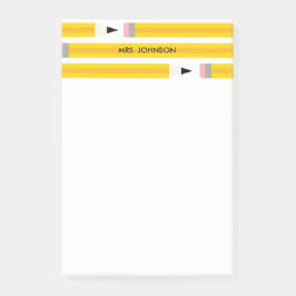 Bloco De Notas Professor de Lápis Moderno Personalizado