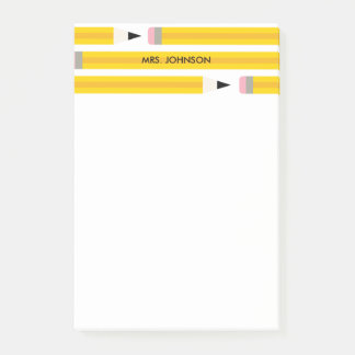 Bloco De Notas Professor de Lápis Moderno Personalizado