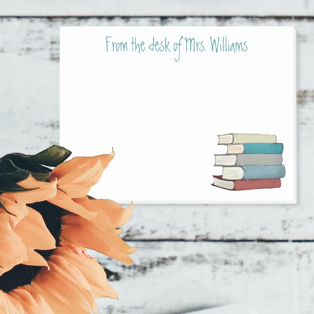 Bloco De Notas Professor de Literatura Personalizada & Bibliotecá (Inspiring Bookish Notes 📚🖊️)