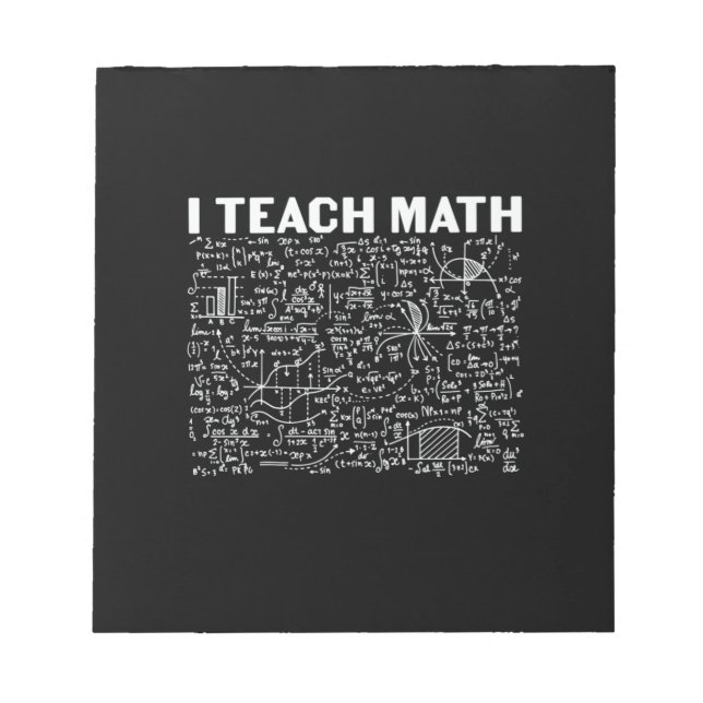 Bloco De Notas Professor de Matemática Ensino Matemática (Frente)