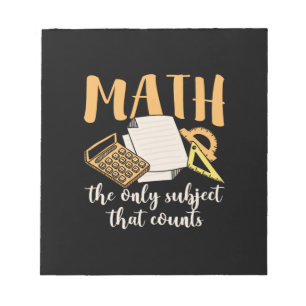 Bloco De Notas Professor De Matemática Matemática O Único Assunto