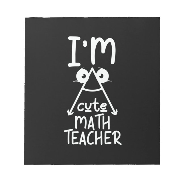 Bloco De Notas Professor De Matemática Sou Professora De Matemáti (Frente)