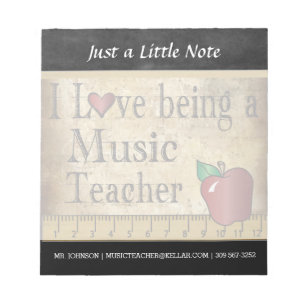 Bloco De Notas Professor de Música Estilo Vintage