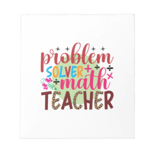 Bloco De Notas Professor de presentes   Professora de Matemática