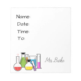 Bloco De Notas Professor de Química Notepad/Hallpass
