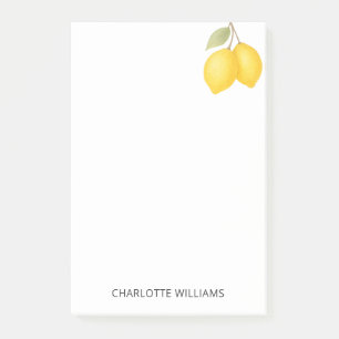 Bloco De Notas Professor Limão Minimalista Personalizado Fofo