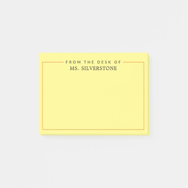 Bloco De Notas Professor Personalizado Da Mesa De (Frente)