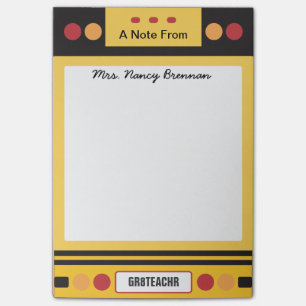 Bloco De Notas Professor Personalizado de Barramento Escolar