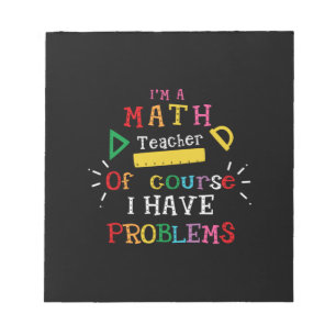 Bloco De Notas Professor Presente Sou Professora De Matemática