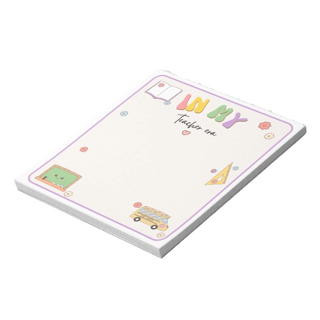 Bloco De Notas Professor Retro Fofo (Invertido)