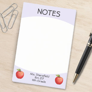 Bloco De Notas Professora Apple Student Classe Elementar