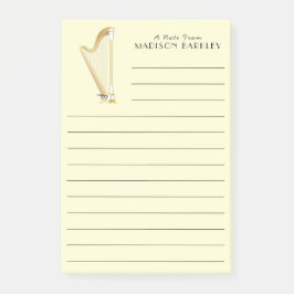 Bloco De Notas Professora de Música Musical Harp