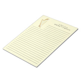Bloco De Notas Professora de Música Musical Harp