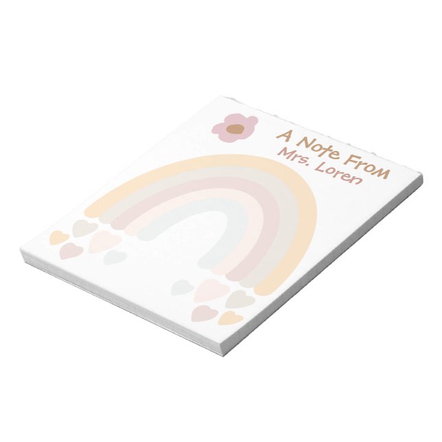 Bloco De Notas Professores do Rainbow Sweet Boho (Invertido)