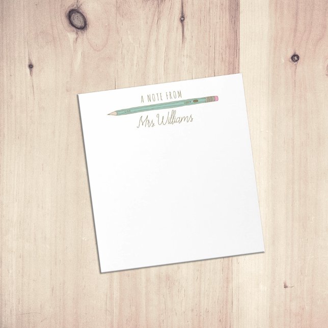 Bloco De Notas Professores Oferecem Lápis Ilustrados Personalizad (Criador carregado)