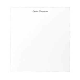 Bloco De Notas Profissional de manuscrito preto e branco elegante