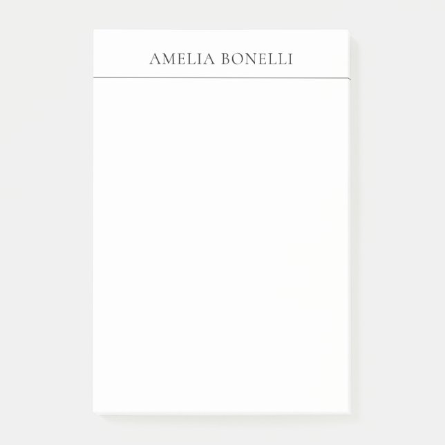 Bloco De Notas Profissional minimalista clássico (Frente)