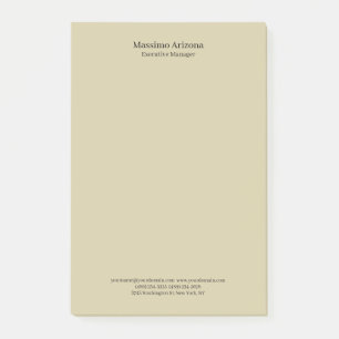 Bloco De Notas Profissional Minimalista Moderno Areia Pastel