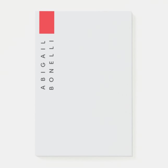 Bloco De Notas Profissional minimalista moderno cinza simples (Frente)