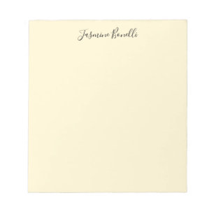 Bloco De Notas Profissional Minimalista Moderno Cor Bege Pastel