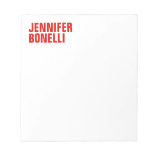 Bloco De Notas Profissional minimalista moderno ousado vermelho b
