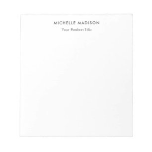 Bloco De Notas Profissional Minimalista Moderno Simples