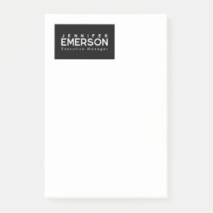 Bloco De Notas Profissional minimalista moderno simples preto bra
