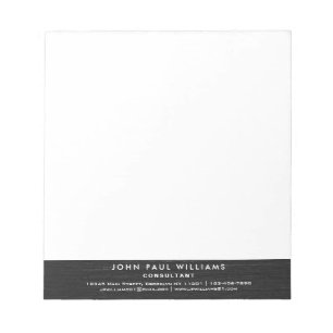 Bloco De Notas Profissional Moderno Elegante Metal Preto Brushed