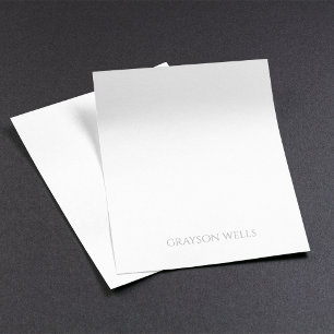 Bloco De Notas Profissional moderno minimalista de preto e Cinza