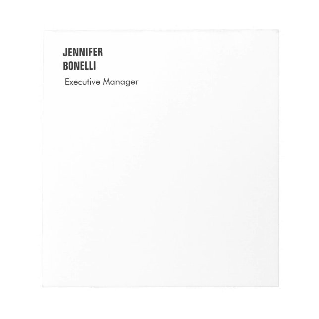 Bloco De Notas Profissional simples minimalista moderno trendy (Frente)