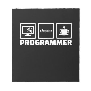 Bloco De Notas Programmer Write Code And Drink Coffee