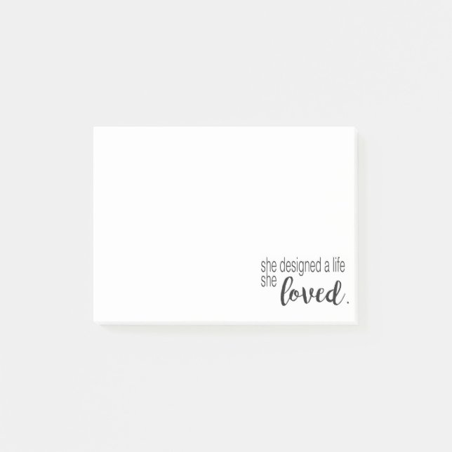 Bloco De Notas Projetou uma vida onde amou (Frente)