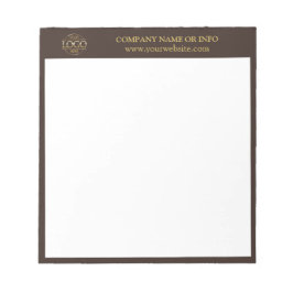 Bloco De Notas Promocional da marca marrom do logotipo comercial