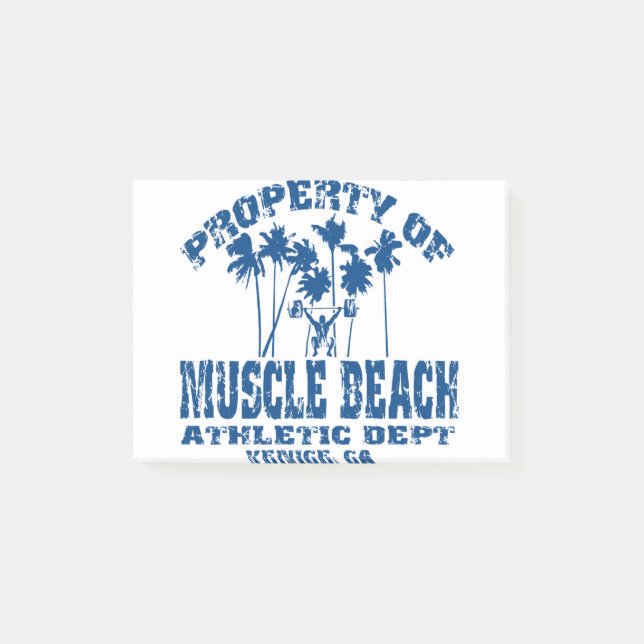 Bloco De Notas Propriedade da praia muscular (Frente)