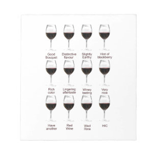 Bloco De Notas Provando de vinho