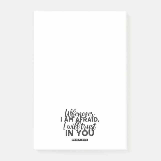 Bloco De Notas Psalm 56:3 Arte Versa Bíblia "Eu vou confiar em vo (Frente)
